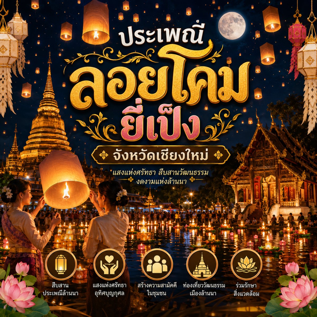 ประเพณีลอยโคมยี่เป็ง