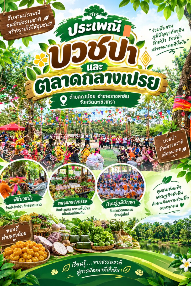 ประเพณีบวชป่าและตลาดกลางเปรย