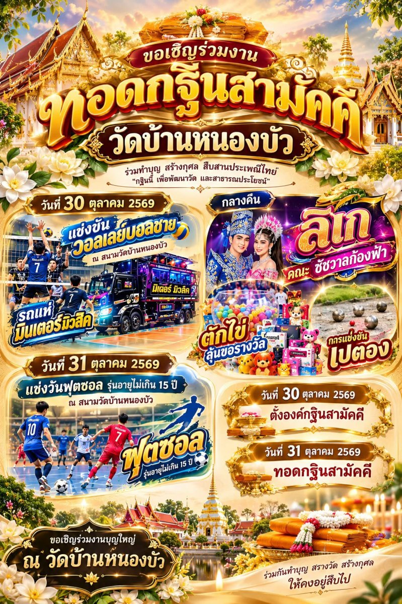ทอดกฐินสามัคคี วัดบ้านหนองบัว