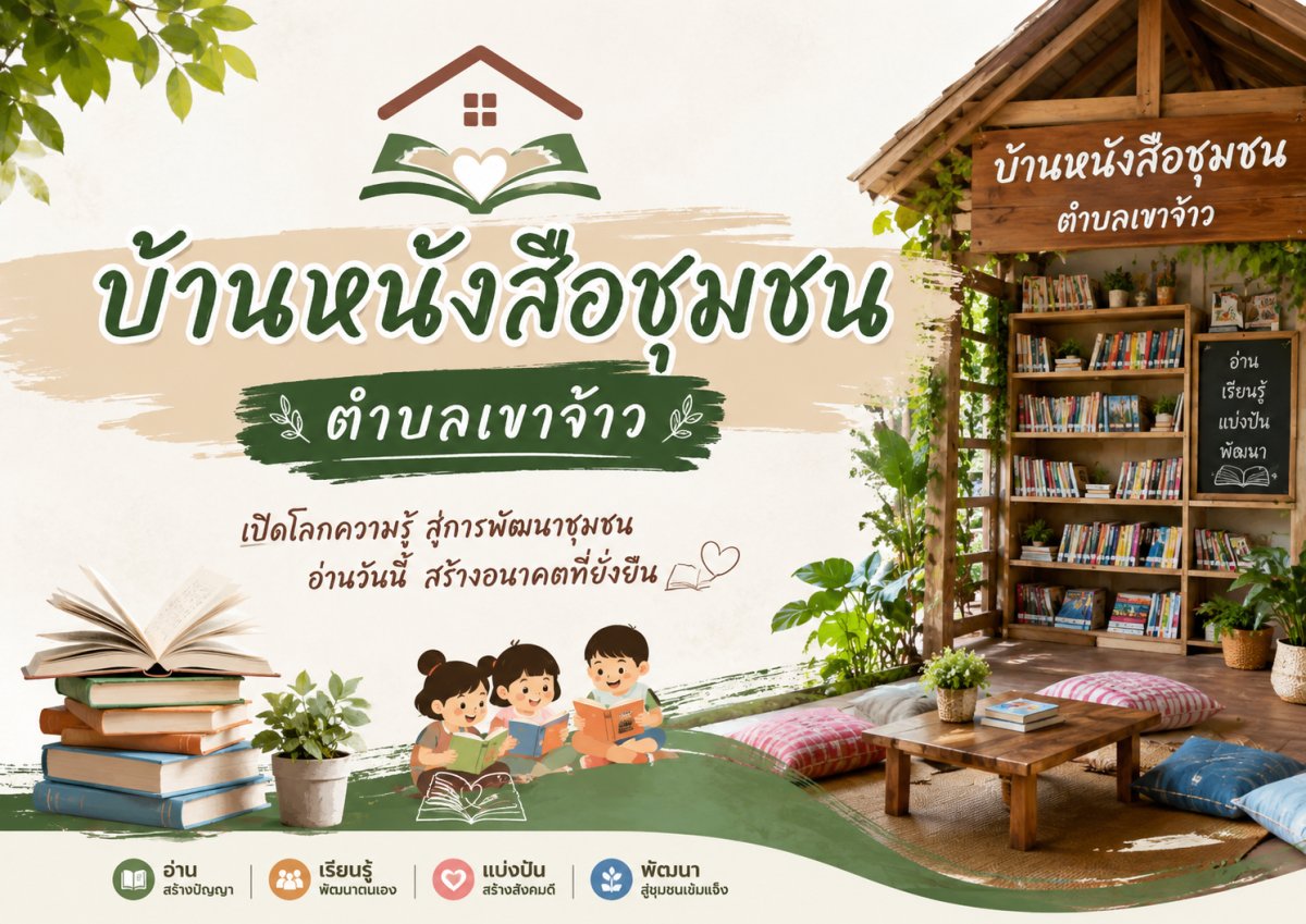 บ้านหนังสือชุมชนตำบลเขาจ้าว