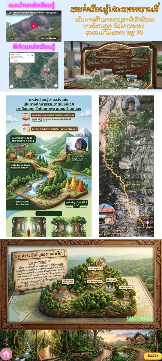 เส้นทางศึกษาธรรมชาติเชิงนิเวศ เขาคิชฌกูฏ วัดโคกตะพง  ชุมชนบ้านแกลง หมู่ 10