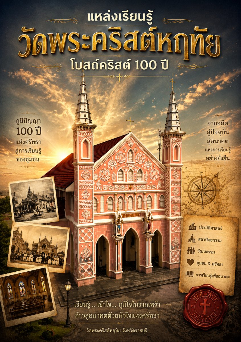 วัดพระคริสต์หฤทัย โบสถ์คริสต์ 100 ปี