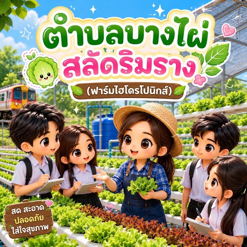 แหล่งเรียนรู้สลัดริมราง (ฟาร์ม ไฮโดรโปนิกส์)บางไผ่