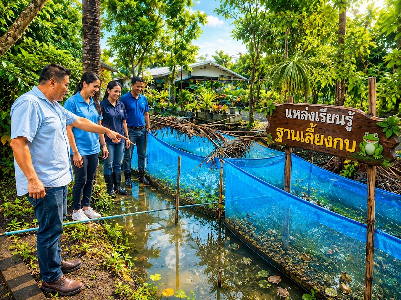 แหล่งเรียนรู้การเลี้ยงกบ