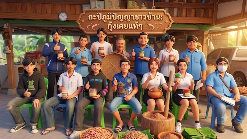 แหล่งเรียนรู้การทำกะปิจากกุ้งเคย