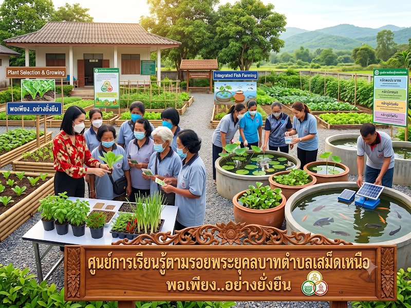 ศูนย์การเรียนรู้ตามรอยพระยุคลบาทตำบลเสม็ดเหนือ