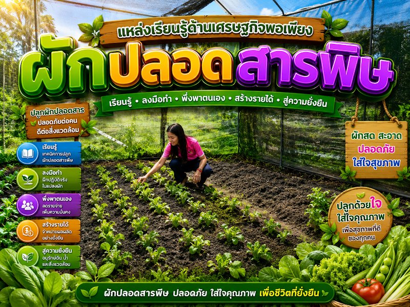 ศูนย์เรียนรู้เศรษฐกิจพอเพียง(ผักปลอดสารพิษ)