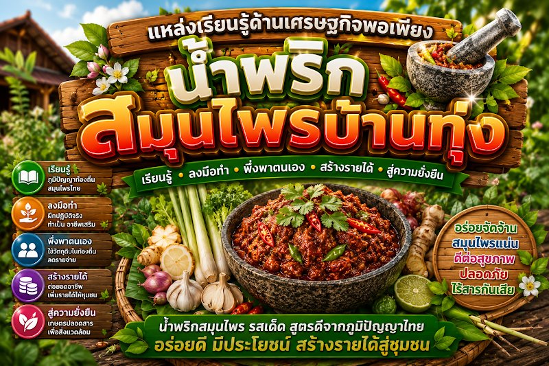เศรษฐกิจพอเพียง(น้ำพริกสมุนไพรบ้านทุ่ง)