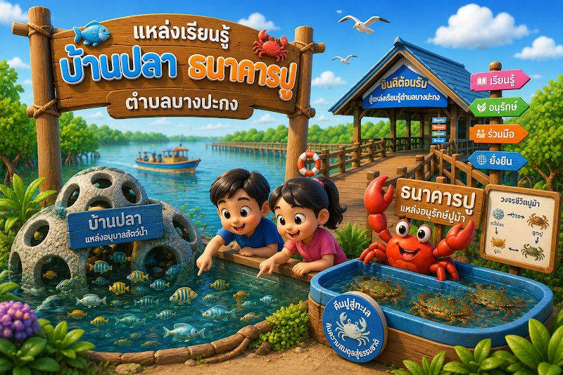 แหล่งเรียนรู้บ้านปลา ธนาคารปู