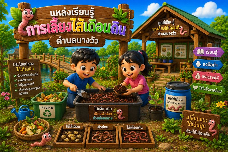 แหล่งเรียนรู้การเลี้ยงไส้เดือนดิน