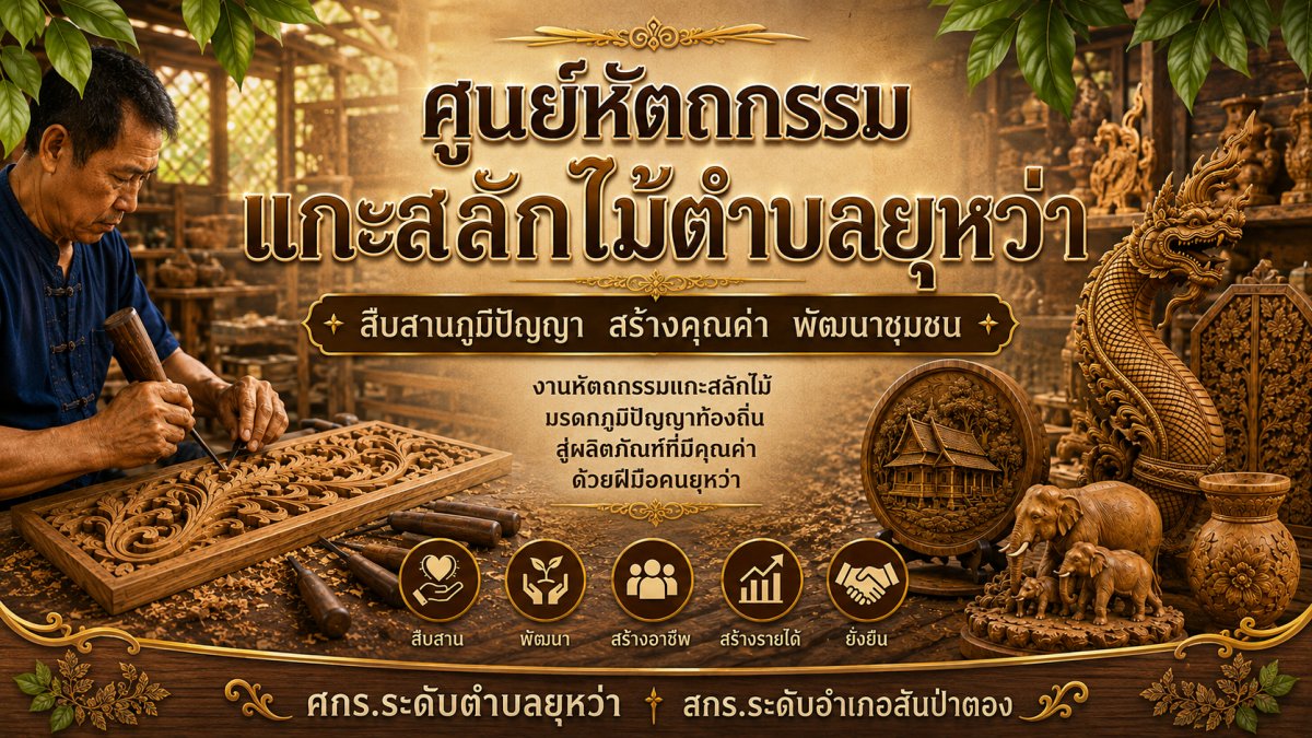 ศูนย์หัตถกรรมแกะสลักไม้ตำบลยุหว่า