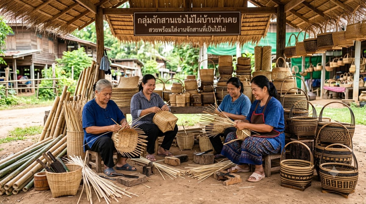 กลุ่มจักสานเข่งไม้ไผ่บ้านท่าเคย
