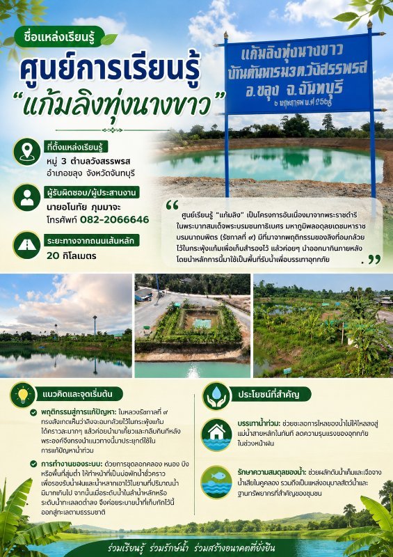 ศูนย์การเรียนรู้ แก้มลิงทุ่งนาขาว