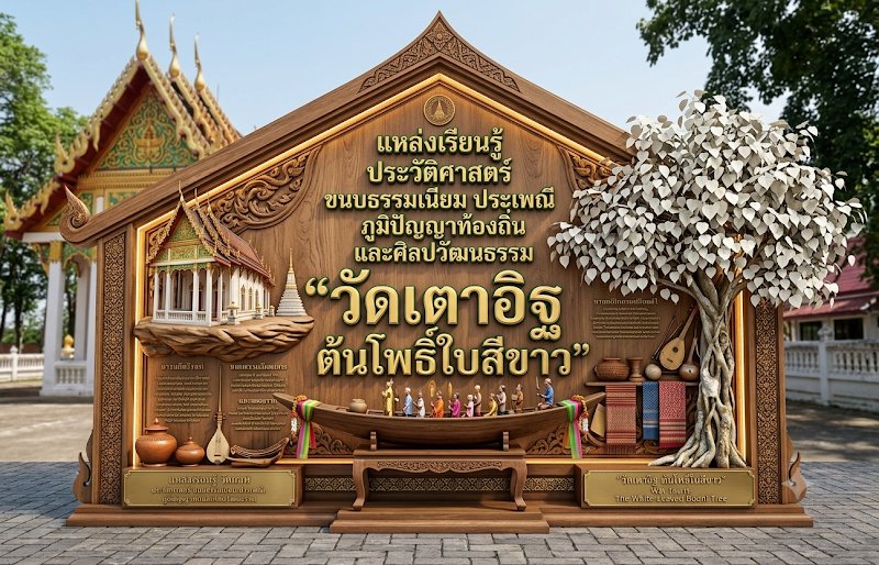 วัดเตาอิฐ ต้นโพธิ์ใบสีขาว
