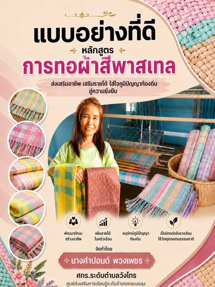 กลุ่มทอผ้าบ้านอ่างทอง ตำบลวังไทร อำเภอคลองลุง จังหวัดกำแพงเพชร