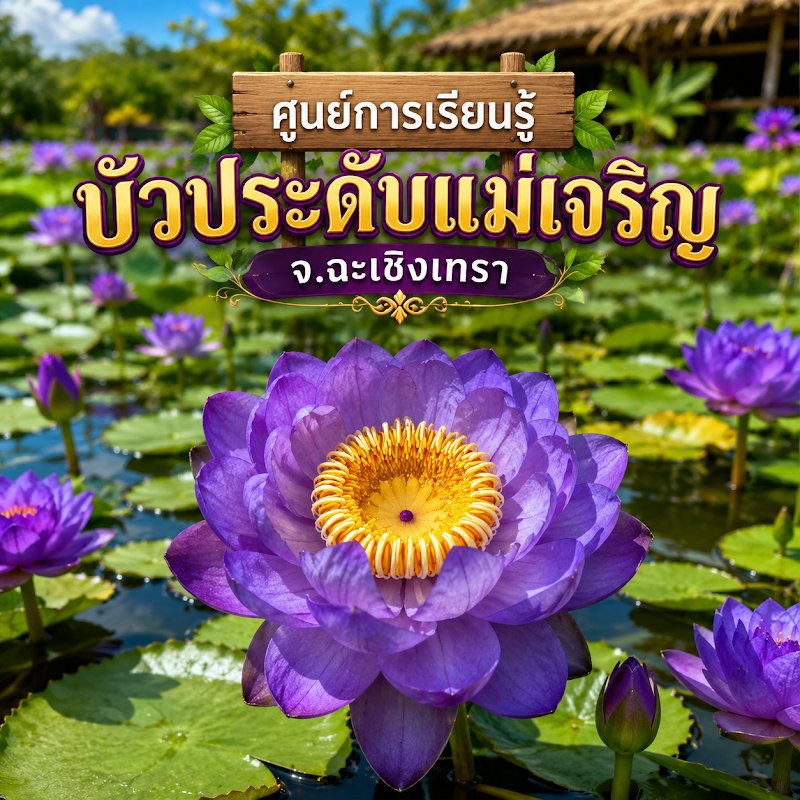 ศูนย์การเรียนรู้บัวประดับแม่เจริญ จ.ฉะเชิงเทรา