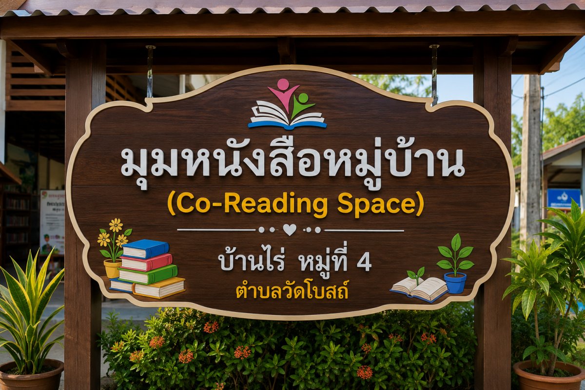 มุมหนังสือหมู่บ้าน บ้านไร่ หมู่ 4 ตำบลวัดโบสถ์