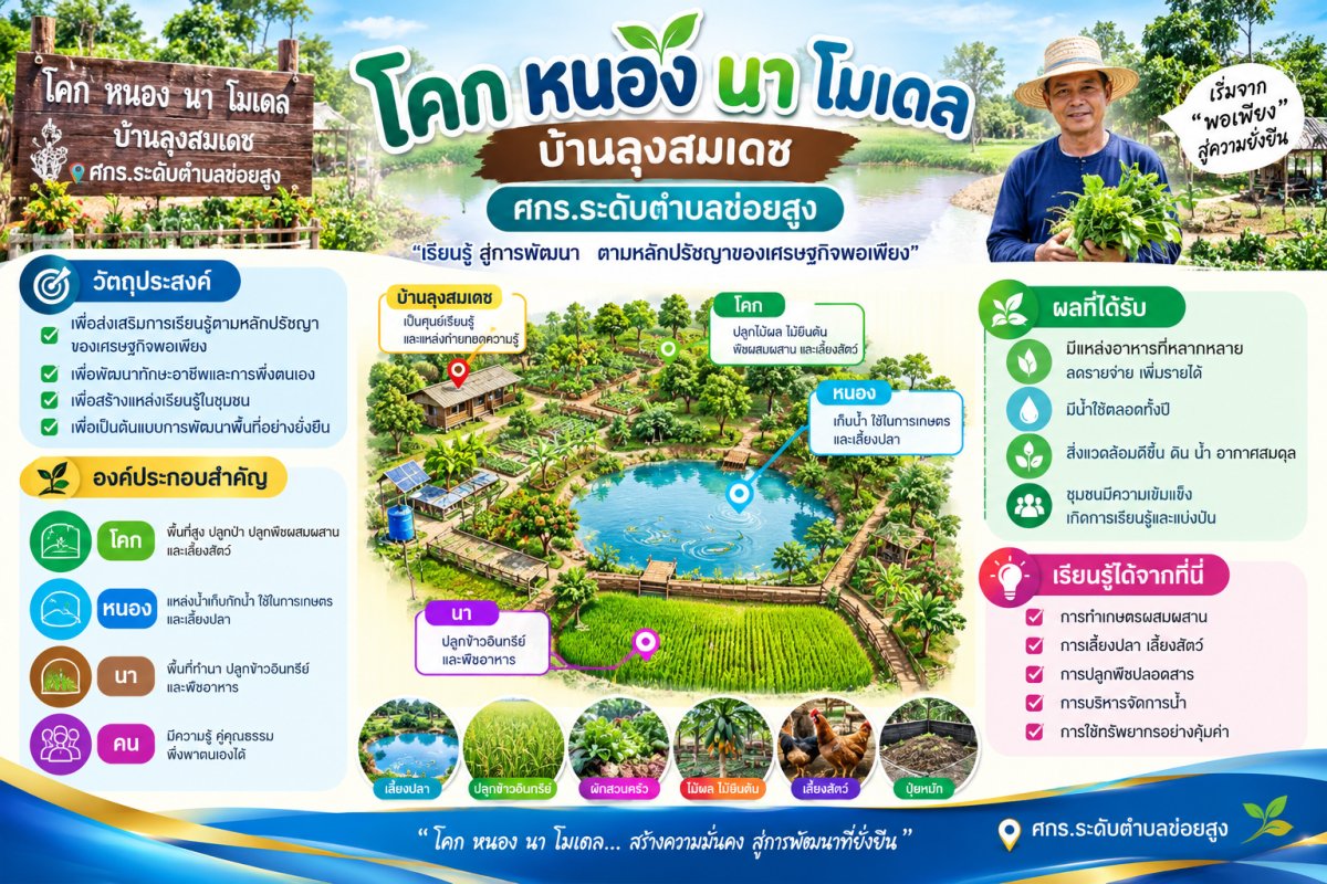 โคก หนอง นา โมเดล  บ้านลุงสมเดช