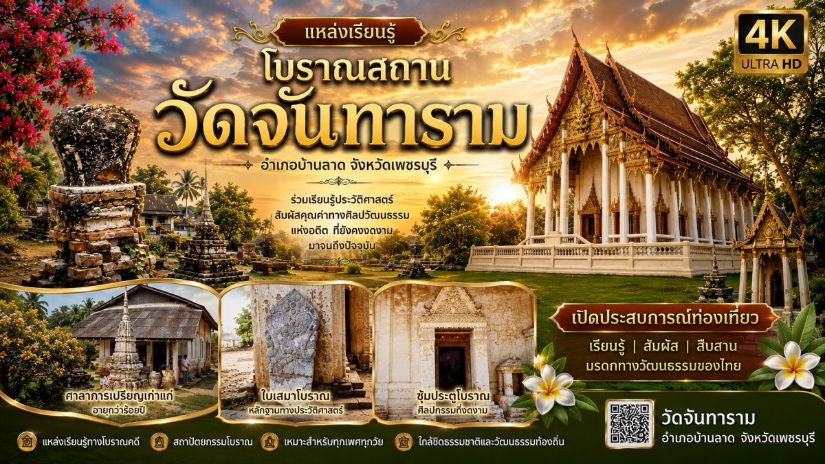 โบราณสถานวัดจันทาราม อำเภอบ้านลาด จังหวัดเพชรบุรี