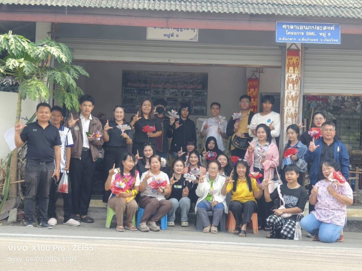  ฐานการเรียนรู้ดอกหญ้าสร้างอาชีพ บ้านหนังสือชุมชน ศาลาเอนกประสงค์บ้านสันกลางใต้ หมู่ที่ 5