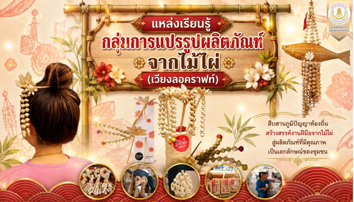 กลุ่มการแปรรูปผลิตภัณฑ์จากไม้ไผ่ (เวียงลอคราฟท์) หมู่ที่๑๑