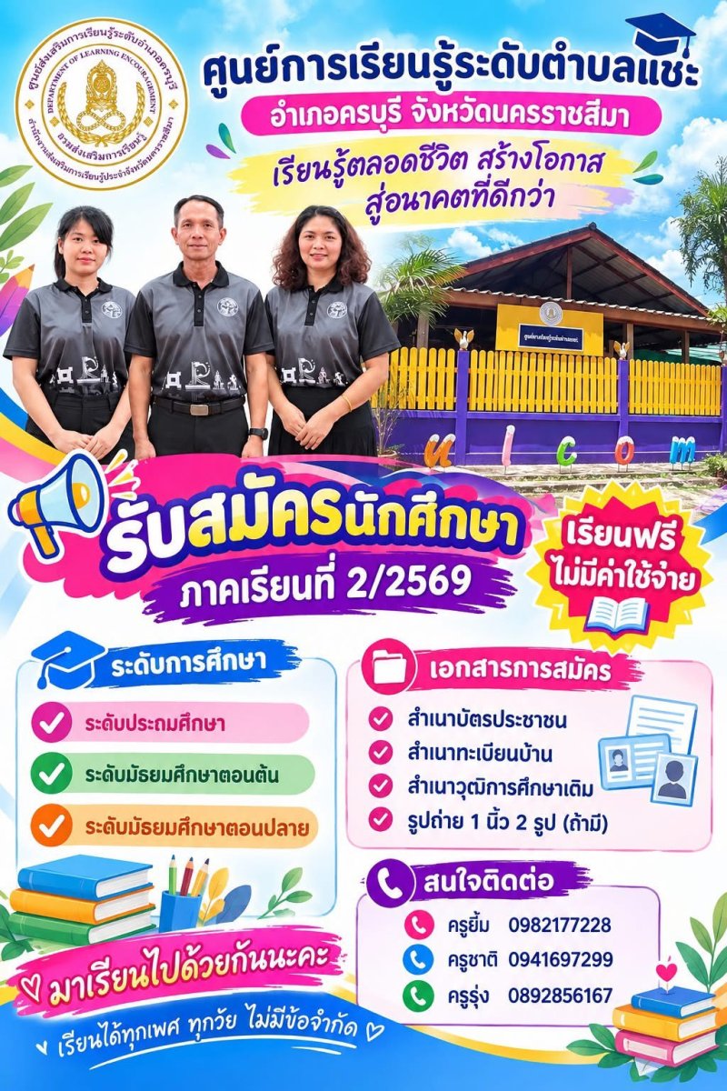ศูนย์ส่งเสริมการเรียนรู็ระดับตำบลแชะ