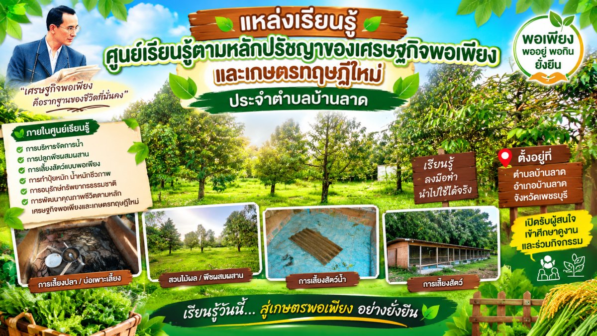 ศูนย์เรียนรู้ตามหลักปรัชญาของเศรษฐกิจพอเพียงและเกษตรทฤษฎีใหม่ประจำตำบลบ้านลาด