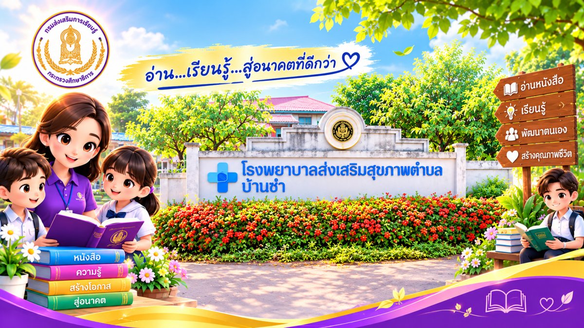 บ้านหนังสือชุมชน รพ.สต.ชำ