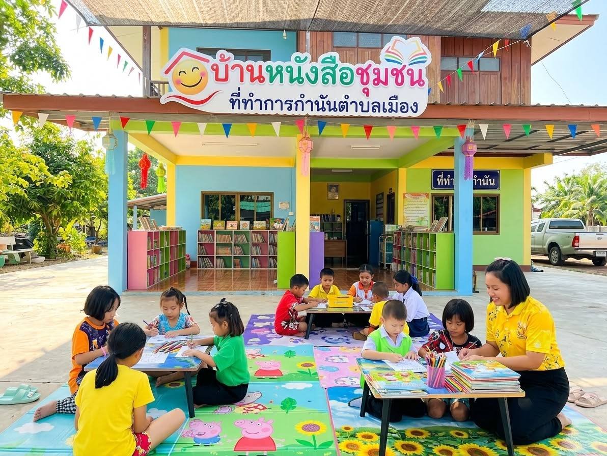 บ้านหนังสือชุมชนที่ทำการกำนันตำบลเมือง 