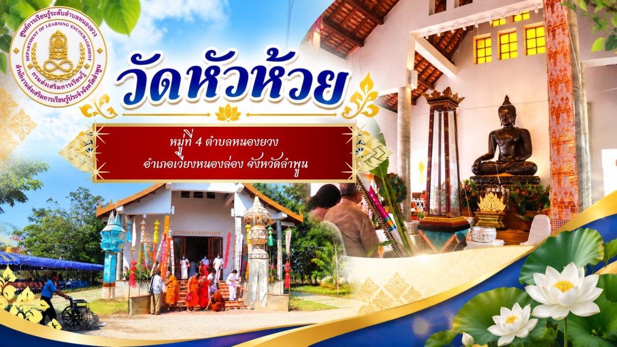 วัดหัวห้วย ม.4 ต.หนองยวง อ.เวียงหนองล่อง จ.ลำพูน