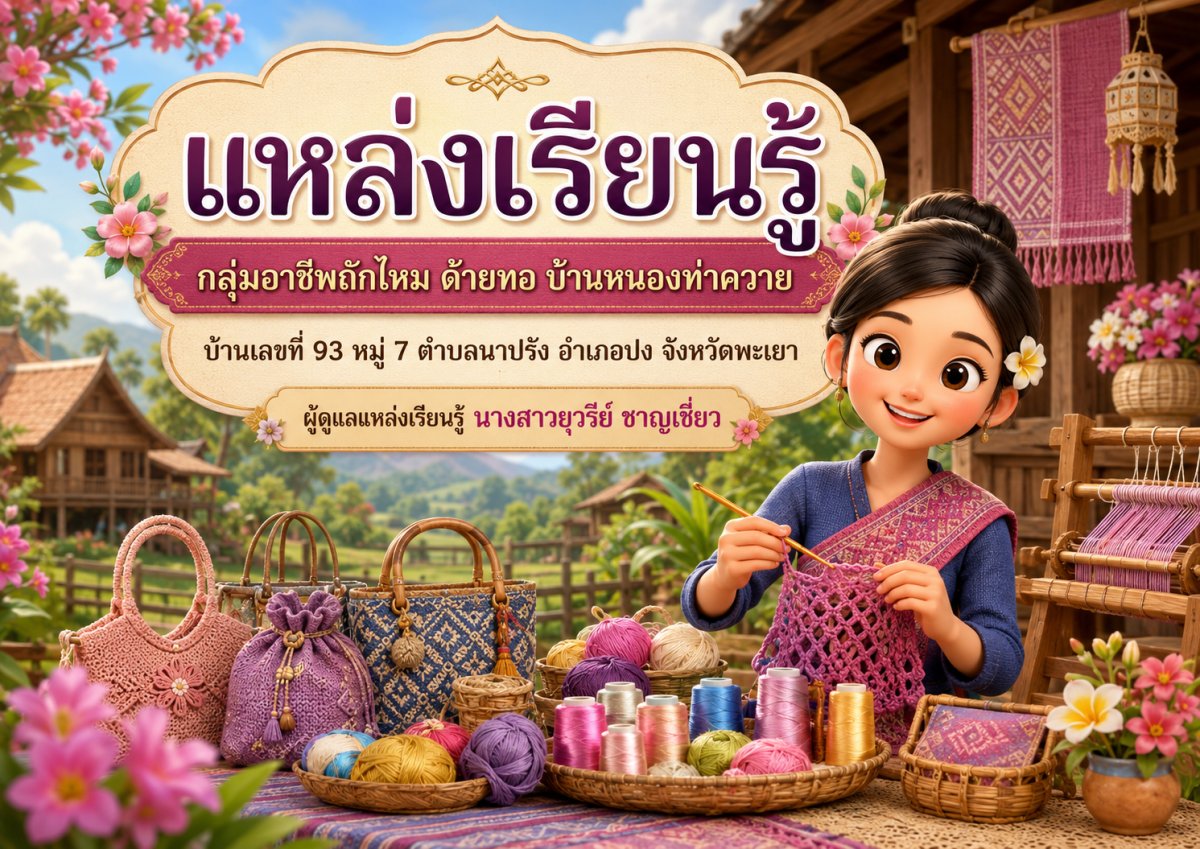 กลุ่มอาชีพถักไหม ด้ายทอ