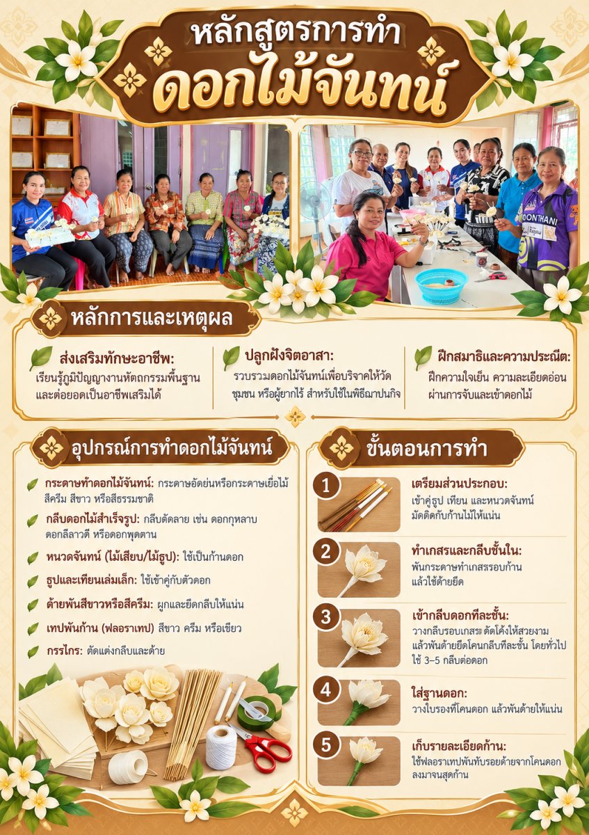 หลักสูตรการทำดอกไม้จันทน์